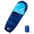 Slaapzak mummie volwassenen 3 seizoenen marineblauw blauw 180x62 cm