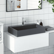 Wastafel 60x38x11 cm mineraal gegoten antraciet