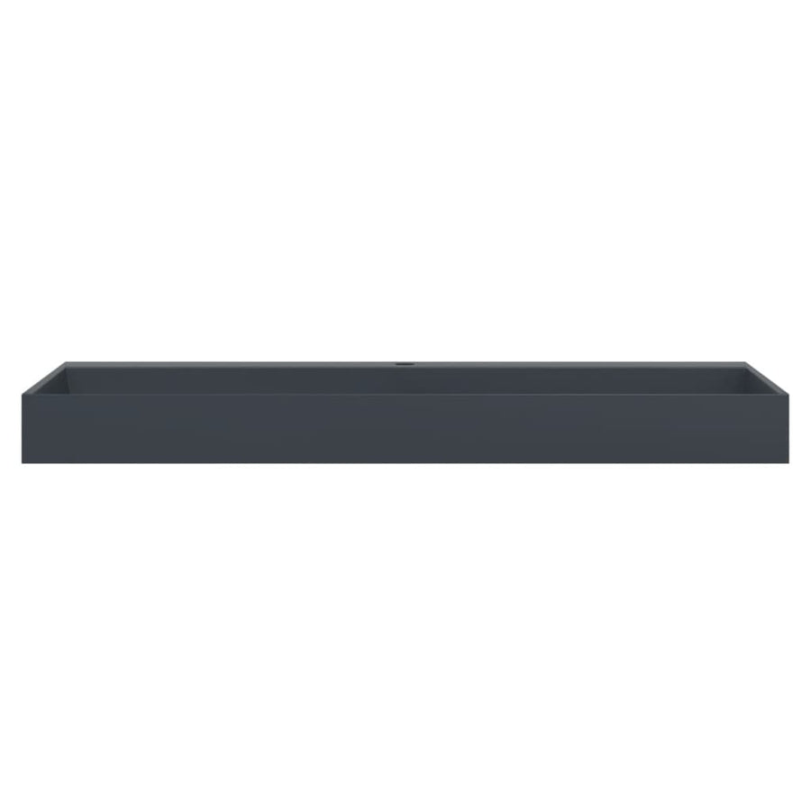 Wastafel 120x46x11 cm mineraal gegoten/marmer gegoten antraciet