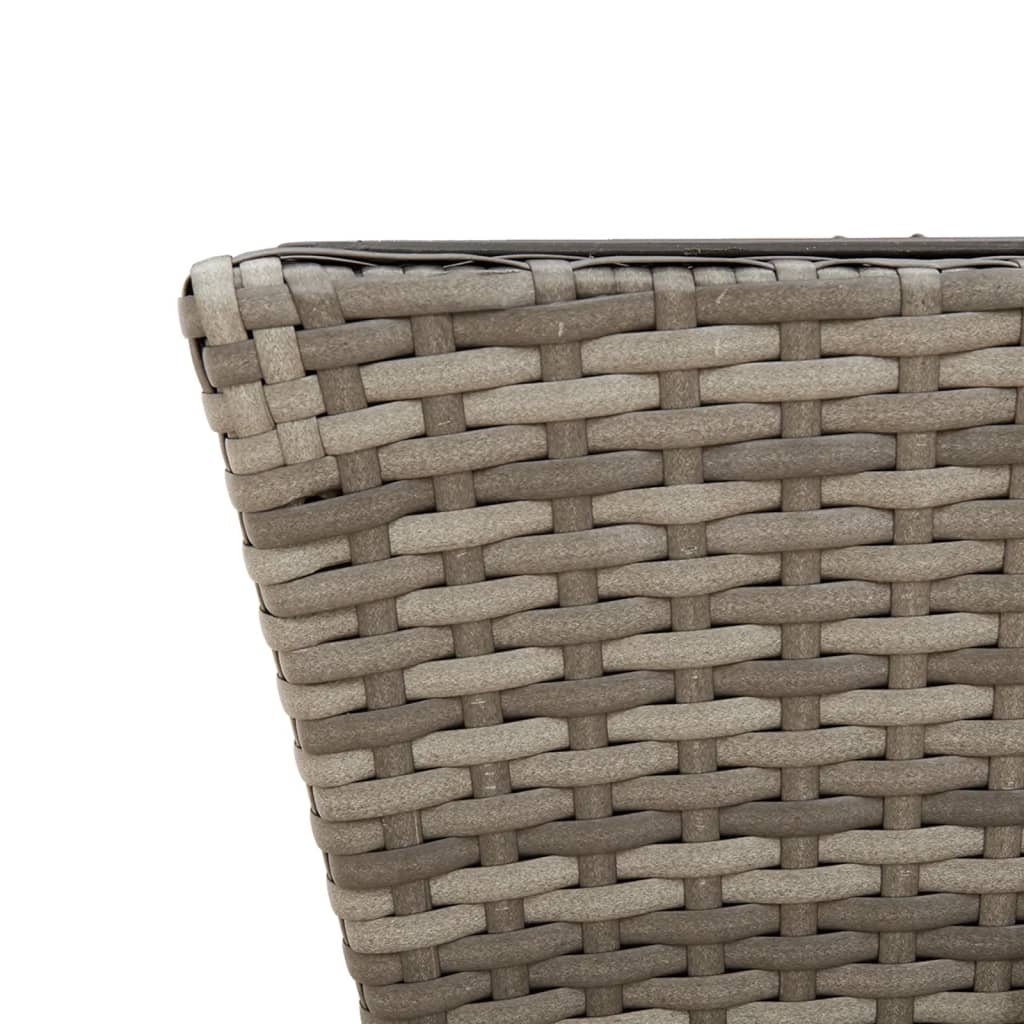 Plantenbakken 2 St Met Haken Poly Rattan 54 x 22 x 18 cm
