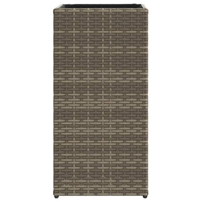 Plantenbak 30x30x60 cm poly rattan grijs