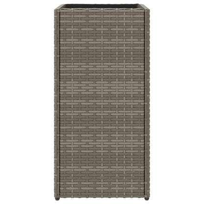 Plantenbak 30x30x60 cm poly rattan grijs