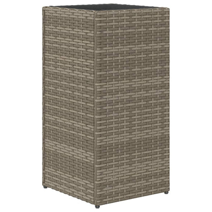 Plantenbak 30x30x60 cm poly rattan grijs
