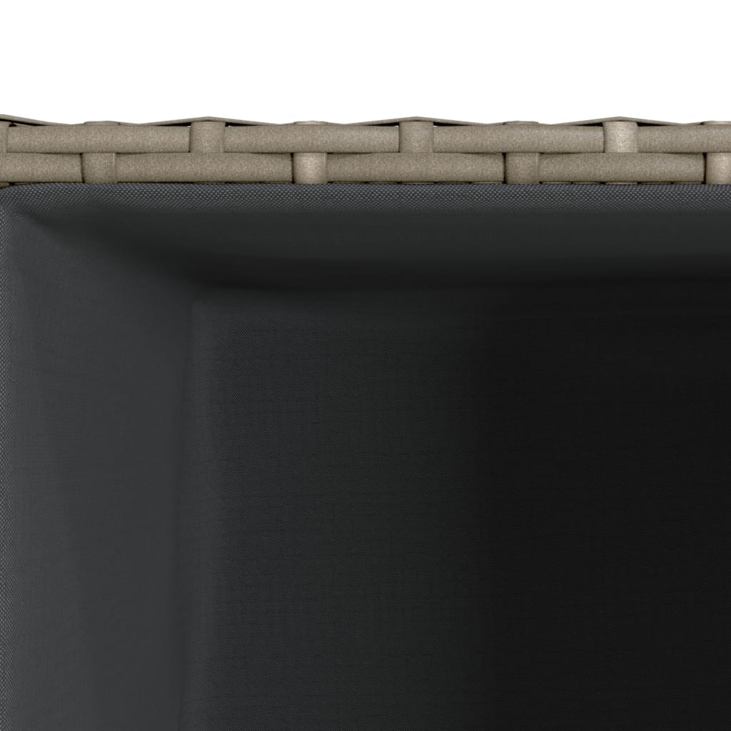 Plantenbak 30x30x60 cm poly rattan grijs
