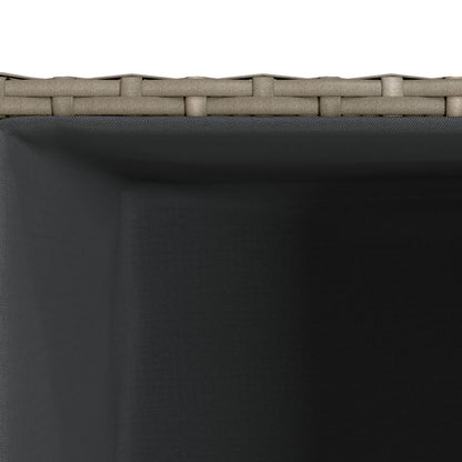Plantenbak 30x30x60 cm poly rattan grijs