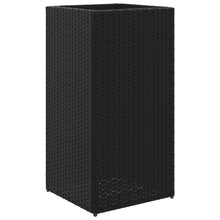 Plantenbak 40x40x80 cm poly rattan zwart