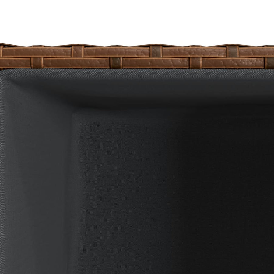 Plantenbak 40x40x80 cm poly rattan bruin