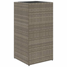 Plantenbak 40x40x80 cm poly rattan grijs