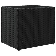 Plantenbak 36x30x32 cm poly rattan zwart