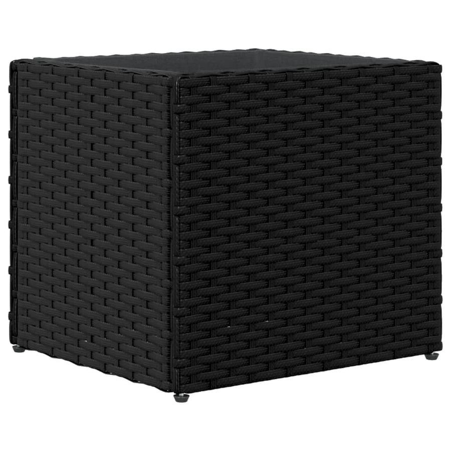 Plantenbak 36x30x32 cm poly rattan zwart