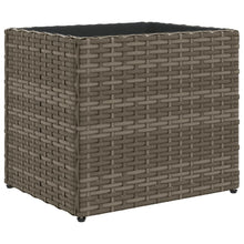 Plantenbak 36x30x32 cm poly rattan grijs