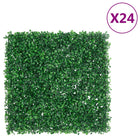 Hedge with artificial hedge 24 pcs 50x50 cm green