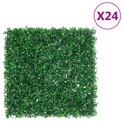 Hek Met Kunstheester 24 St 50X50 Cm Groen