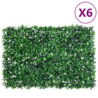 Kunstheester hek 6 st 40x60 cm groen