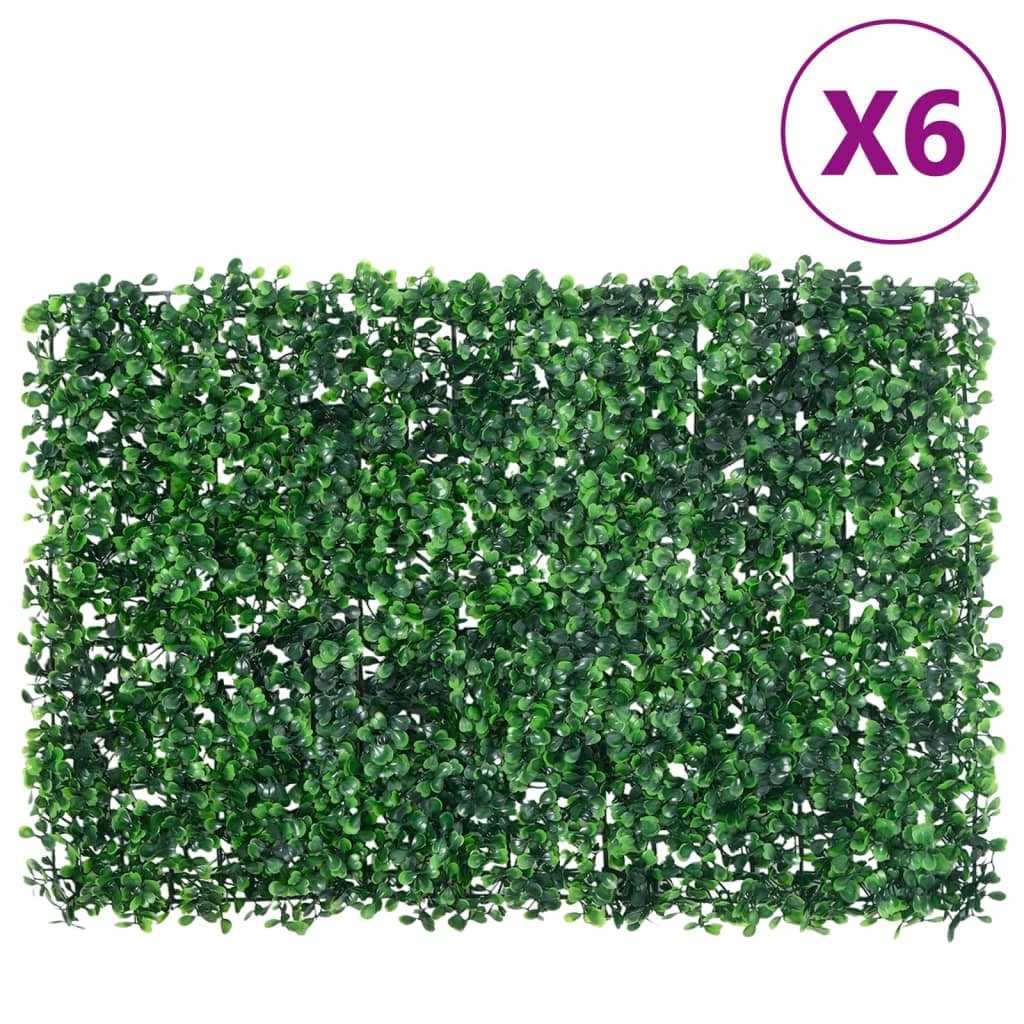   Hek Met Kunstheester 6 St 40X60 Cm Groen