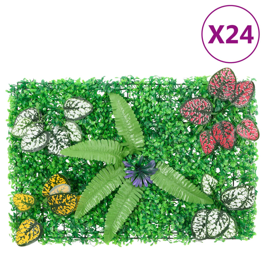   Hek met kunstplanten 24 st 40x60 cm groen 24
