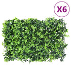 Artificial leaf fence 6 pcs 40x60 cm green