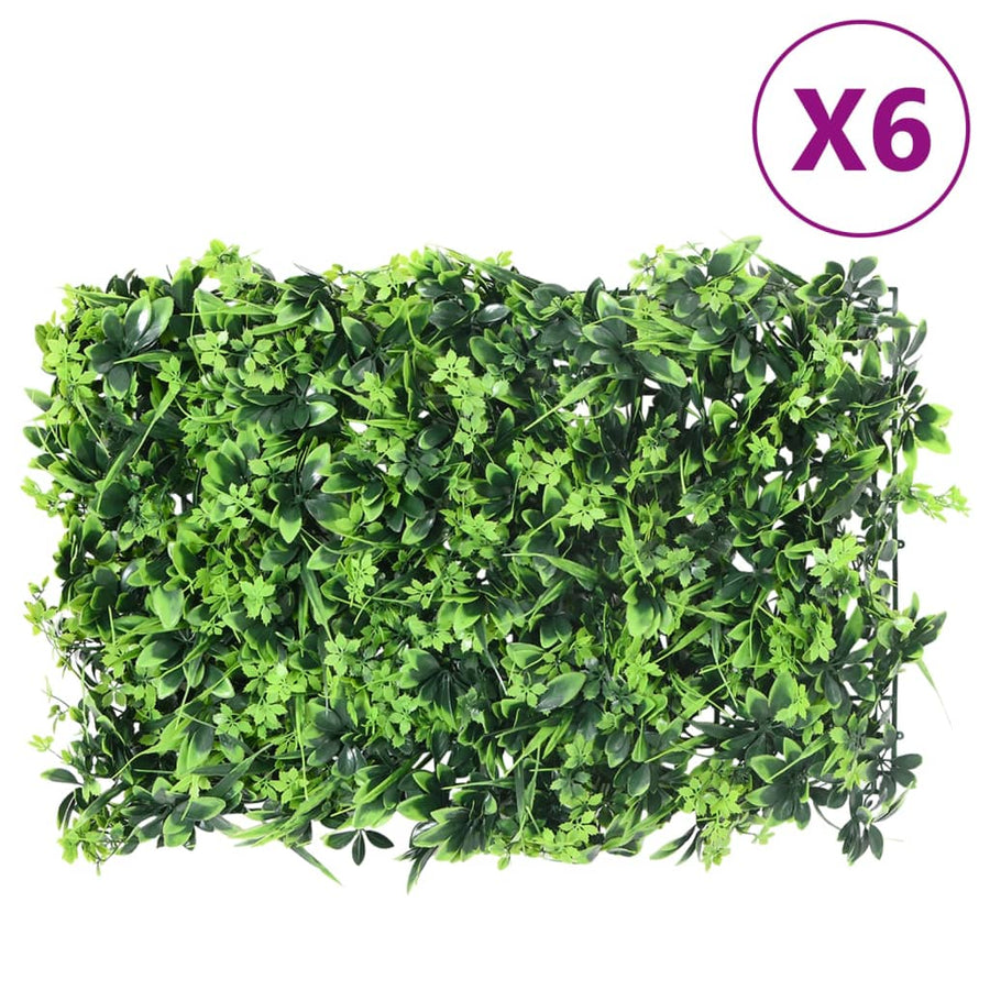   Hek Met Kunstbladeren 6 St 40X60 Cm Groen