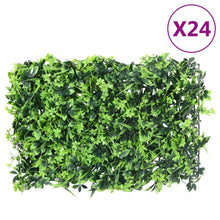   Hek Met Kunstbladeren 24 St 40X60 Cm Groen