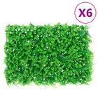 Fence with artificial fern leaf 6 pcs 40x60 cm green