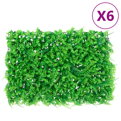   Hek Met Kunstvarenblad 6 St 40X60 Cm Groen