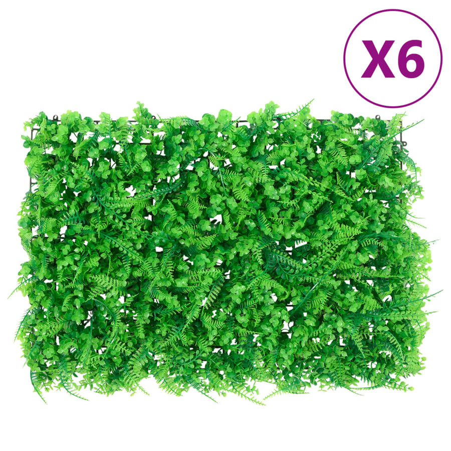   Hek Met Kunstvarenblad 6 St 40X60 Cm Groen