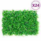 Hedge with artificial fern leaf 24 pcs 40x60 cm green