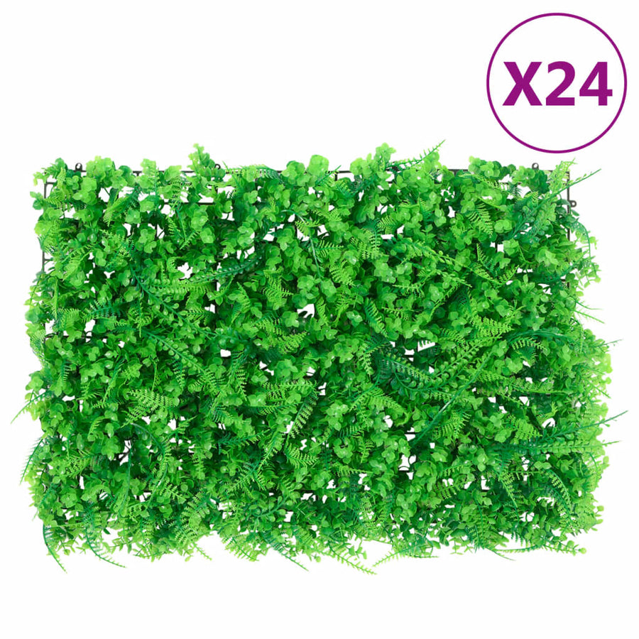   Hek met kunstvarenblad 24 st 40x60 cm groen 24