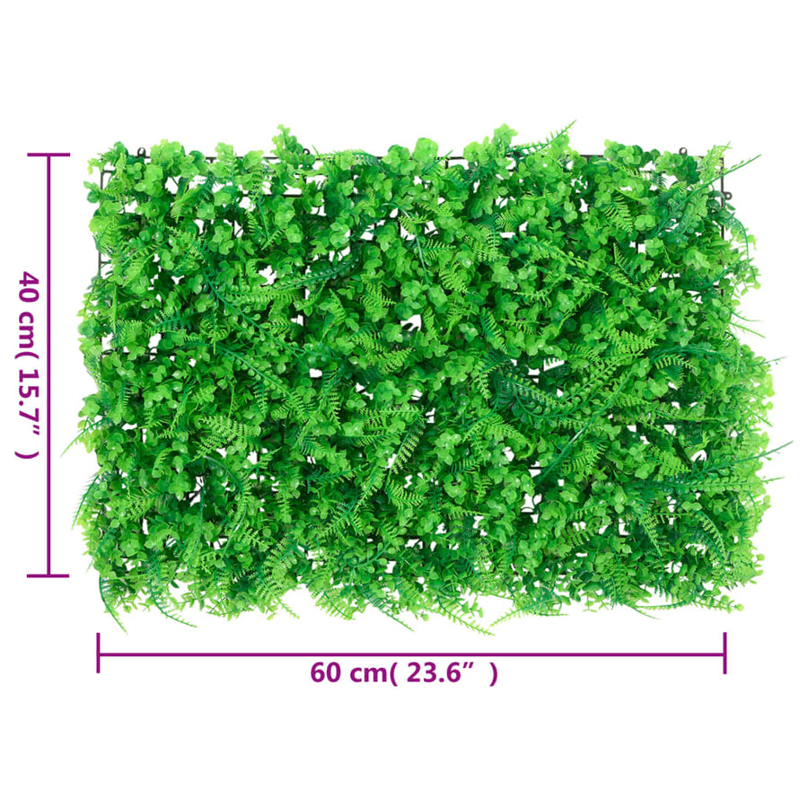   Hek met kunstvarenblad 24 st 40x60 cm groen 24