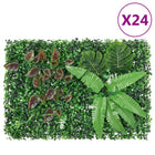 Hedge with artificial plants 24 pcs 40x60 cm green