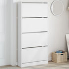 Schoenenkast 80x21x163,5 cm wit