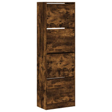 Schoenenkast Met 4 Klaplades 60X34X87,5 Cm Kleur Gerookt Eiken 60 x 34 x 187.5 cm