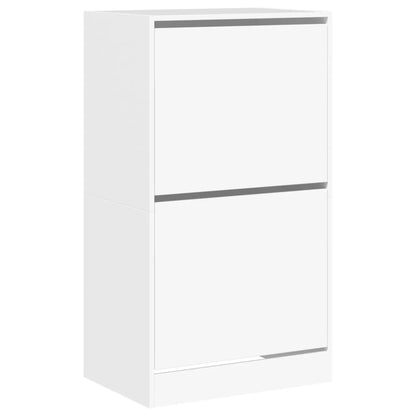Schoenenkast Met 2 Klaplades Wit 60 x 42 x 108 cm