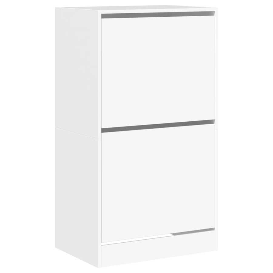 Schoenenkast Met 2 Klaplades Wit 60 x 42 x 108 cm