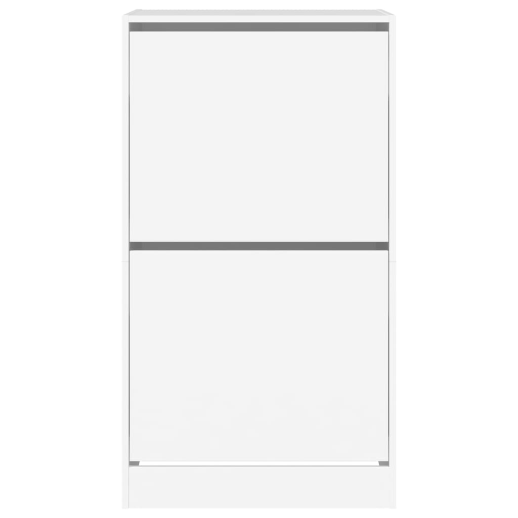Schoenenkast Met 2 Klaplades Wit 60 x 42 x 108 cm