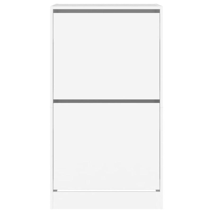 Schoenenkast Met 2 Klaplades Wit 60 x 42 x 108 cm