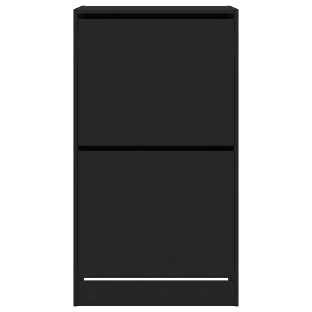 Schoenenkast Met 2 Klaplades Zwart 60 x 42 x 108 cm
