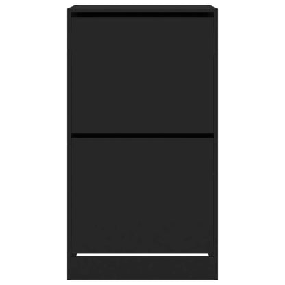 Schoenenkast Met 2 Klaplades Zwart 60 x 42 x 108 cm