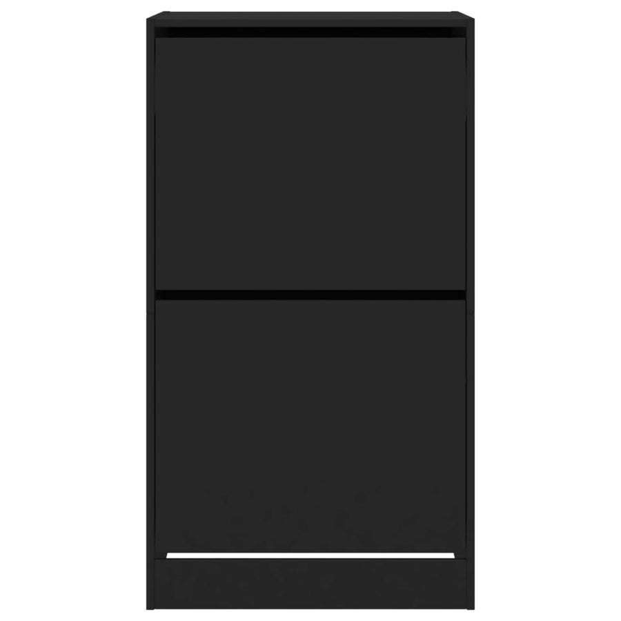 Schoenenkast Met 2 Klaplades Zwart 60 x 42 x 108 cm