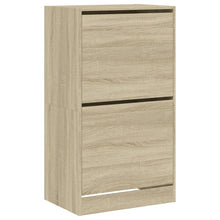 Schoenenkast Met 2 Klaplades Kleurig Sonoma Eiken 60 x 42 x 108 cm