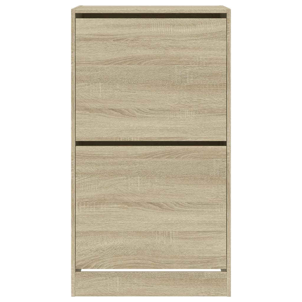 Schoenenkast Met 2 Klaplades Kleurig Sonoma Eiken 60 x 42 x 108 cm