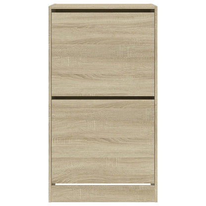 Schoenenkast Met 2 Klaplades Kleurig Sonoma Eiken 60 x 42 x 108 cm