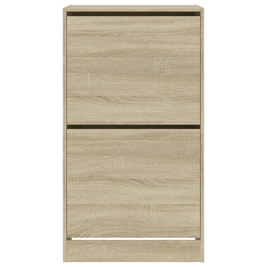 Schoenenkast Met 2 Klaplades Kleurig Sonoma Eiken 60 x 42 x 108 cm