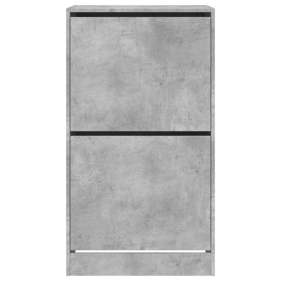 Schoenenkast Met 2 Klaplades Betongrijs 60 x 42 x 108 cm