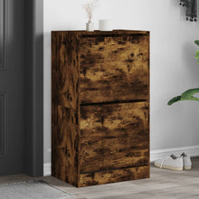 Schoenenkast Met 2 Klaplades Kleurig Gerookt Eiken 60 x 42 x 108 cm