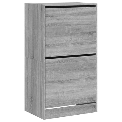 Schoenenkast Met 2 Klaplades Grijs Sonoma 60 x 42 x 108 cm