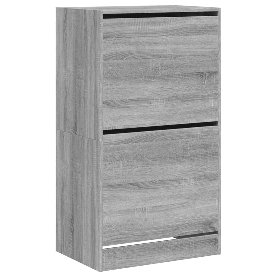 Schoenenkast Met 2 Klaplades Grijs Sonoma 60 x 42 x 108 cm