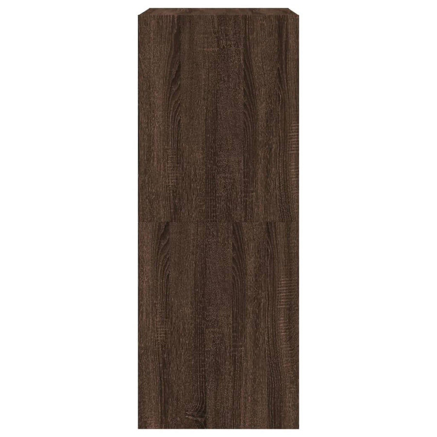 Schoenenkast Met 2 Klaplades Bruineikenkleurig Bruin Eikenkleur 60 x 42 x 108 cm