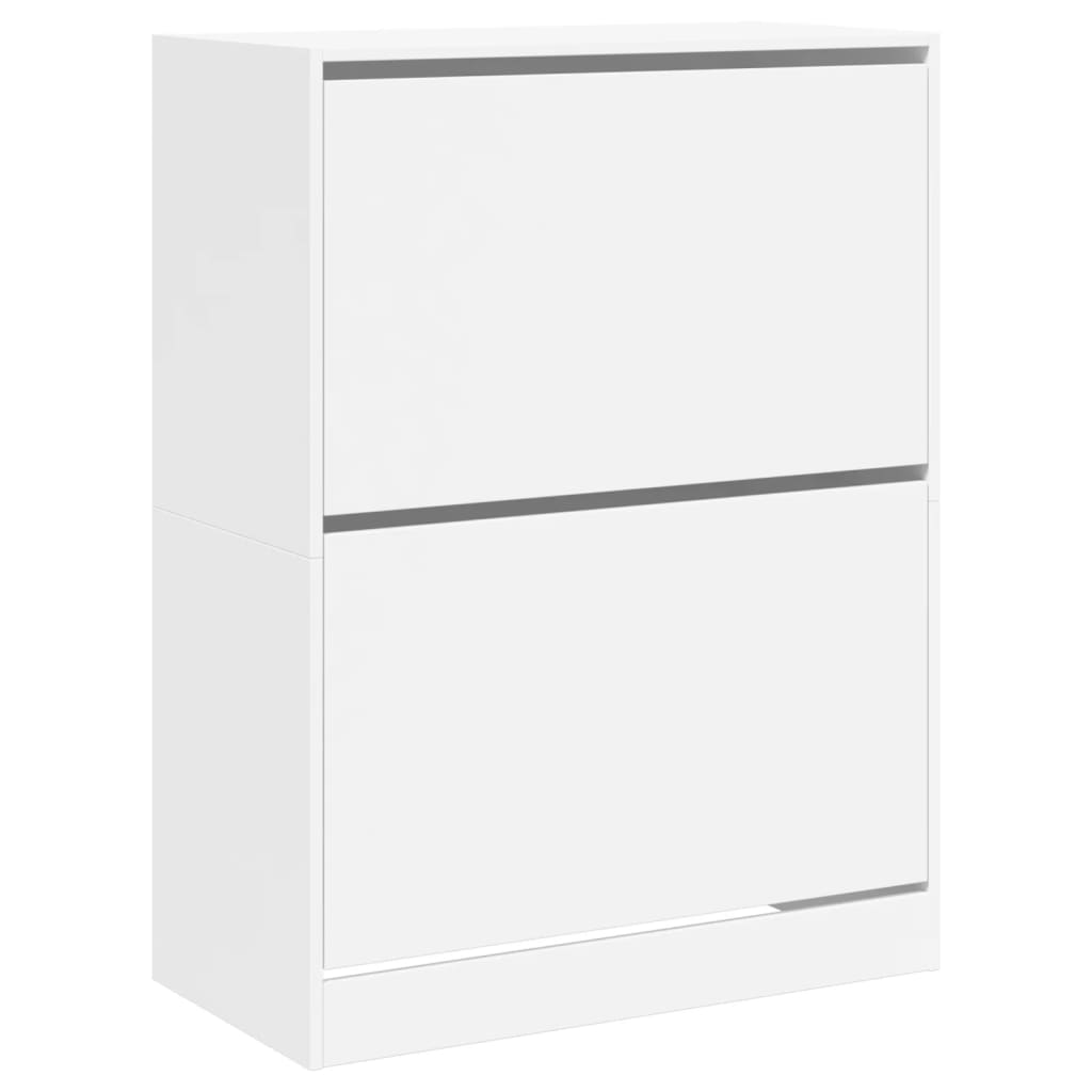 Schoenenkast Met 2 Klaplades Wit 80 x 42 x 108 cm