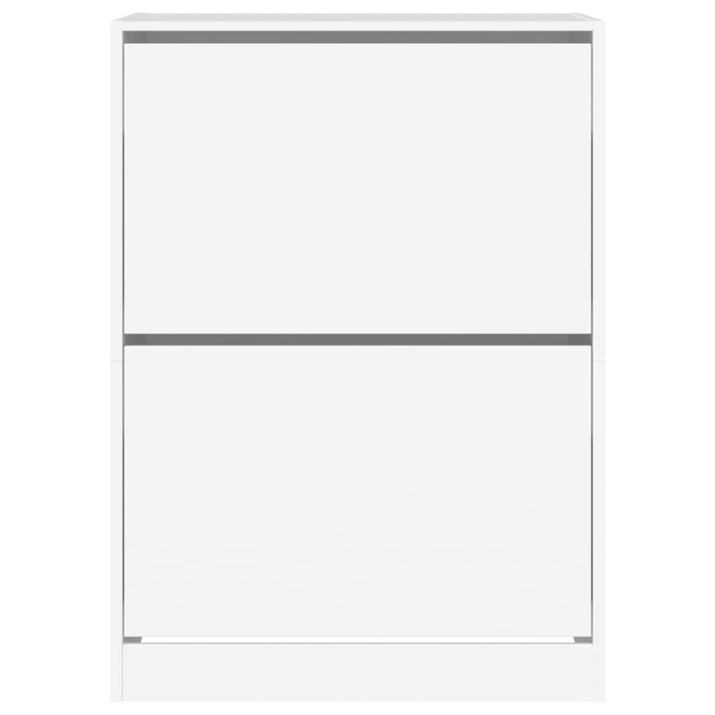 Schoenenkast Met 2 Klaplades Wit 80 x 42 x 108 cm
